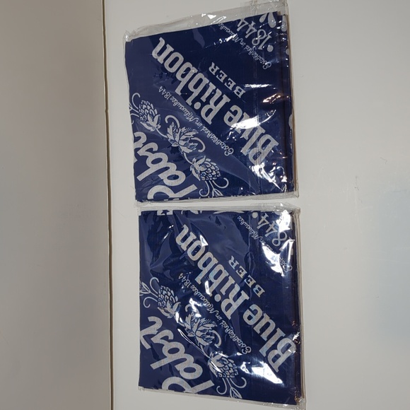 Other - Pabst Blue Ribbon handkerchief bandana scarf red white and blue NWOT beer swag
